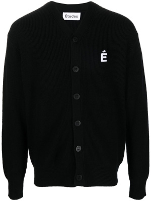 

Boris patch-logo cardigan, Etudes Boris patch-logo cardigan