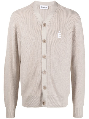

Boris logo-patch cardigan, Etudes Boris logo-patch cardigan