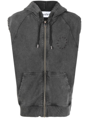 

Star-print sleeveless zip hoodie, Etudes Star-print sleeveless zip hoodie