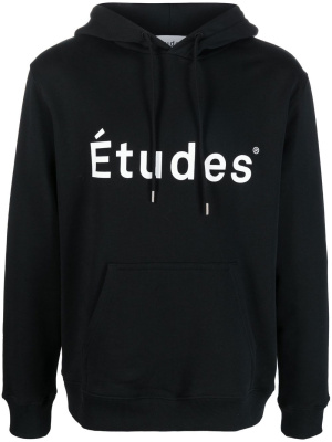 

Klein logo-print cotton hoodie, Etudes Klein logo-print cotton hoodie