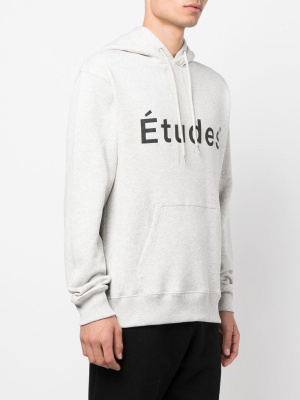 

Logo-print detail hoodie, Etudes Logo-print detail hoodie