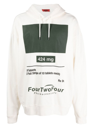 

Graphic-print cotton hoodie, 424 Graphic-print cotton hoodie