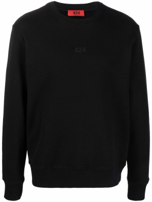 

Logo-embroidered cotton sweatshirt, 424 Logo-embroidered cotton sweatshirt