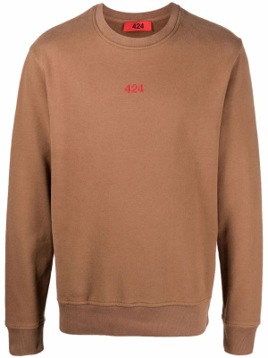 

Logo-print crew neck sweatshirt, 424 Logo-print crew neck sweatshirt