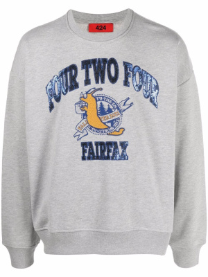 

Embroidered varsity-style sweatshirt, 424 Embroidered varsity-style sweatshirt