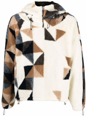 

Fleece geometric-detail sweatshirt, 424 Fleece geometric-detail sweatshirt