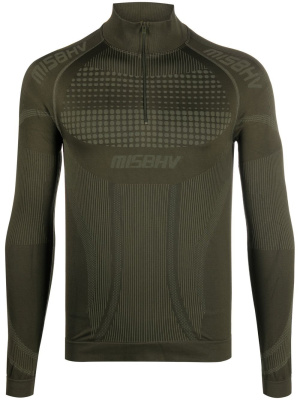 

Logo-intarsia half-zip jumper, MISBHV Logo-intarsia half-zip jumper