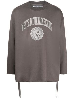 

Logo-print draped-strap sweatshirt, White Mountaineering Logo-print draped-strap sweatshirt