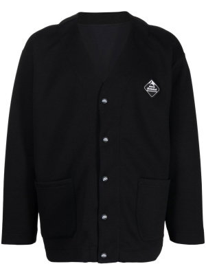 

X F.C. Real Bristol logo-patch cardigan, White Mountaineering X F.C. Real Bristol logo-patch cardigan