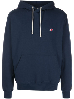 

Logo-patch cotton hoodie, New Balance Logo-patch cotton hoodie