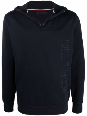 

Logo-print half-zip hoodie, Tommy Hilfiger Logo-print half-zip hoodie