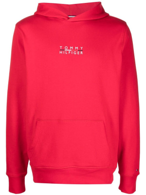 

Chest-logo jersey hoodie, Tommy Hilfiger Chest-logo jersey hoodie