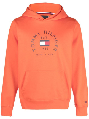 

Logo-print detail hoodie, Tommy Hilfiger Logo-print detail hoodie