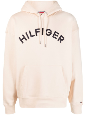 

Embroidered-logo long-sleeve hoodie, Tommy Hilfiger Embroidered-logo long-sleeve hoodie