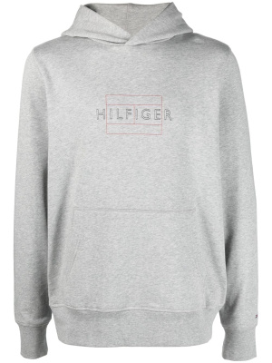

Logo-print organic cotton hoodie, Tommy Hilfiger Logo-print organic cotton hoodie