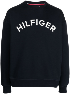 

Flocked logo cotton sweatshirt, Tommy Hilfiger Flocked logo cotton sweatshirt