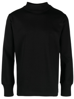 

Logo-print mock-neck cotton jumper, Sacai Logo-print mock-neck cotton jumper