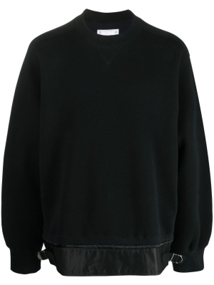 

Crew neck panelled sweatshirt, Sacai Crew neck panelled sweatshirt