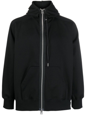 

Asymmetric-neck zip-up hoodie, Sacai Asymmetric-neck zip-up hoodie