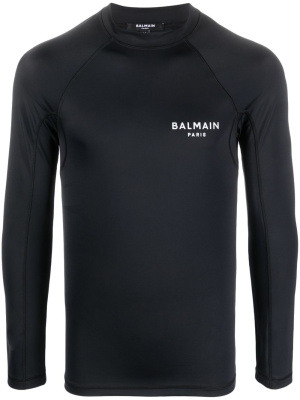 

Logo-print long-sleeve T-shirt, Balmain Logo-print long-sleeve T-shirt