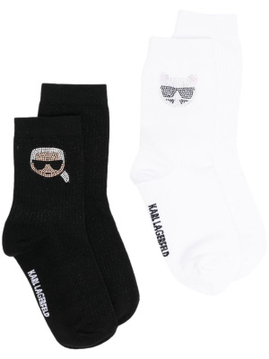 

Rhinestone-embellished sock pack, Karl Lagerfeld Rhinestone-embellished sock pack