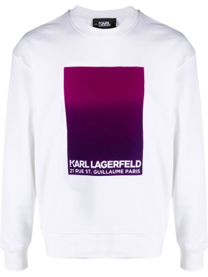 

Logo-print long-sleeve sweatshirt, Karl Lagerfeld Logo-print long-sleeve sweatshirt