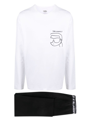 

Logo-print sleepwear set, Karl Lagerfeld Logo-print sleepwear set