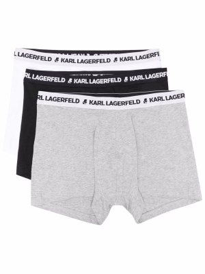 

Three-pack organic-cotton boxer briefs, Karl Lagerfeld Three-pack organic-cotton boxer briefs