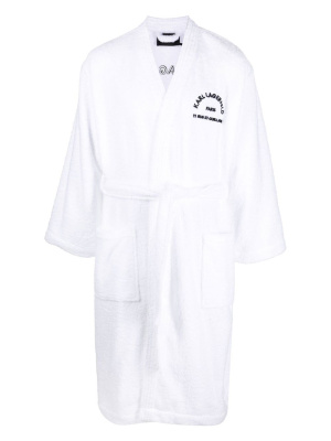 

Embroidered logo bathrobe, Karl Lagerfeld Embroidered logo bathrobe