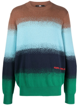 

Stripe-dot-print sweatshirt, Karl Lagerfeld Stripe-dot-print sweatshirt