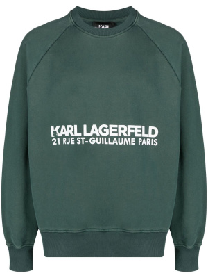 

Logo-print cotton sweatshirt, Karl Lagerfeld Logo-print cotton sweatshirt