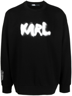 

Logo-print long-sleeved jumper, Karl Lagerfeld Logo-print long-sleeved jumper