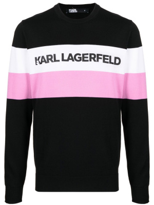 

Logo-print crew-neck jumper, Karl Lagerfeld Logo-print crew-neck jumper