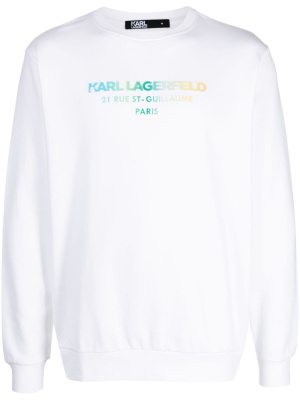 

Logo-print cotton sweatshirt, Karl Lagerfeld Logo-print cotton sweatshirt