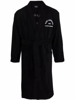 

Logo-print towelling robe, Karl Lagerfeld Logo-print towelling robe
