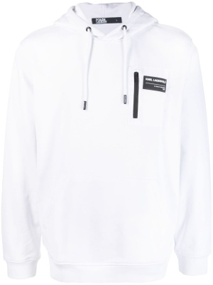 

Logo-print long-sleeve cotton hoodie, Karl Lagerfeld Logo-print long-sleeve cotton hoodie