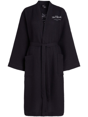 

Hotel Karl waffle-knit bathrobe, Karl Lagerfeld Hotel Karl waffle-knit bathrobe