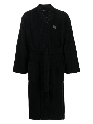 

Ikonik 2.0 Karl-embroidered bath robe, Karl Lagerfeld Ikonik 2.0 Karl-embroidered bath robe