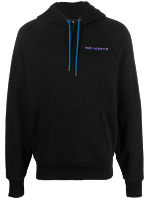 

Logo-print pullover hoodie, Karl Lagerfeld Logo-print pullover hoodie
