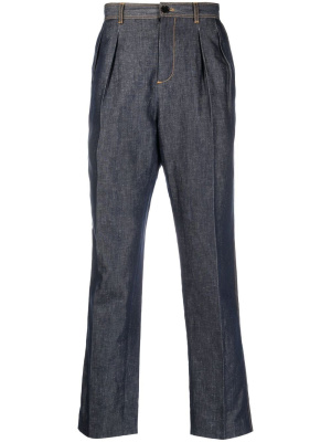 

Cropped tapered denim trousers, Karl Lagerfeld Cropped tapered denim trousers