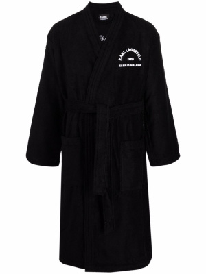 

Logo-embroidered dressing gown, Karl Lagerfeld Logo-embroidered dressing gown