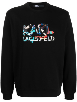 

Logo-print crew-neck jumper, Karl Lagerfeld Logo-print crew-neck jumper