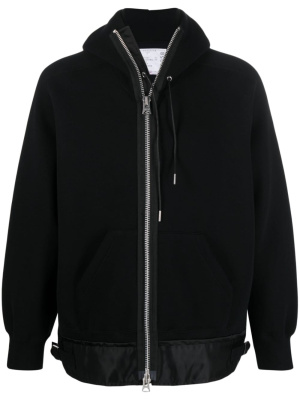 

Zip-up cotton-blend hoodie, Sacai Zip-up cotton-blend hoodie