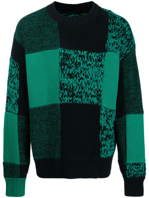 

Patchwork crew neck jumper, Sacai Patchwork crew neck jumper
