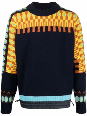 

Intarsia-knit jumper, Sacai Intarsia-knit jumper