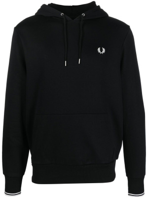 

Embroidered-logo detail hoodie, Fred Perry Embroidered-logo detail hoodie