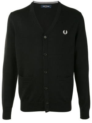 

Logo-embroidered cardigan, Fred Perry Logo-embroidered cardigan