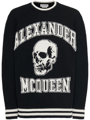 

Logo-print wool jumper, Alexander McQueen Logo-print wool jumper