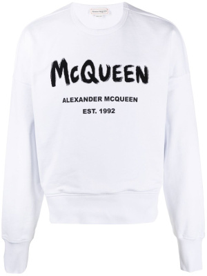 

Graffiti-print sweatshirt, Alexander McQueen Graffiti-print sweatshirt