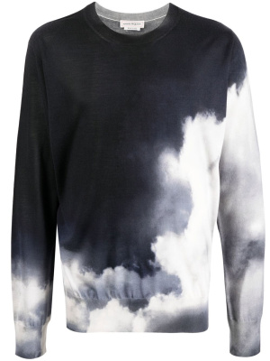 

Tie-dye crew-neck jumper, Alexander McQueen Tie-dye crew-neck jumper